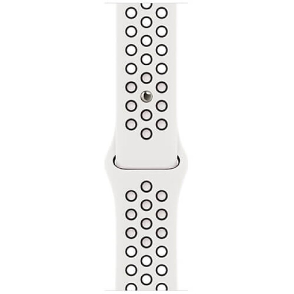 Apple Watch Series 8 41mm Starlight Aluminum Case with Summit White/Black Nike Sport Band (MPGK3) 