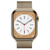 Apple Watch Series 8 45mm GPS + LTE, Gold Stainless Steel Case with Gold Milanese Loop (MNKQ3)