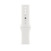 Apple Watch Series 8 41mm GPS + LTE, Silver Stainless Steel Case with White Sport Band (MNKE3)