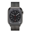 Apple Watch Series 8 45mm GPS + LTE, Graphite Stainless Steel Case with Graphite Milanese Loop (MNKX3)