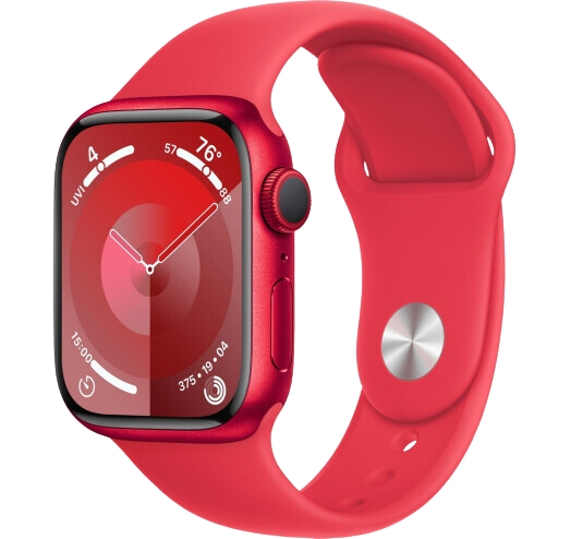 Apple Watch Series 9 41mm (Product)Red Aluminium Case with (Product)Red Sport Band - S/M (MRXG3)