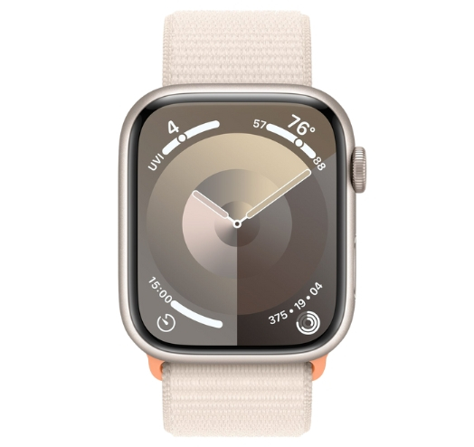 Apple Watch Series 9 41mm Starlight Aluminum Case with Starlight Sport Loop (MR8V3)