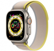Apple Watch Ultra 49mm GPS + LTE Titanium Case with Yellow/Beige Trail Loop - M/L (MQF23/MQFU3)