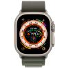 Apple Watch Ultra 49mm GPS + LTE Titanium Case with Green Alpine Loop Medium (MQFN3)