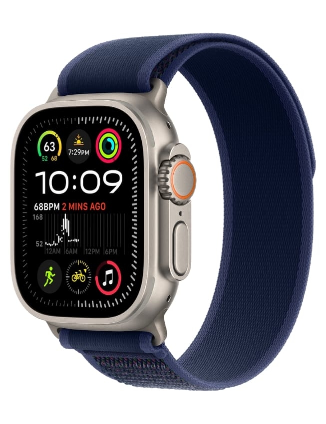 Apple Watch Ultra 2 GPS + LTE 49mm Titanium Case with Blue Trail Loop - S/M (MX4J3) 2024
