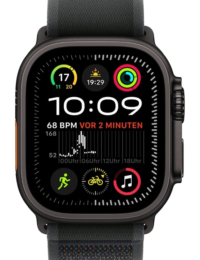 Apple Watch Ultra 2 GPS + LTE 49mm Black Titanium Case with Black Trail Loop - M/L (MX4V3) 2024
