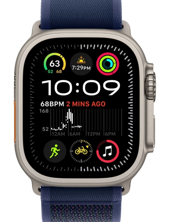 Apple Watch Ultra 2 GPS + LTE 49mm Titanium Case with Blue Trail Loop - S/M (MX4J3) 2024