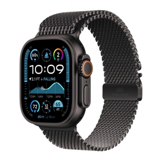 Apple Watch Ultra 2 GPS + LTE 49mm Black Titanium Case with Black Titanium Milanese Loop - Large (MYTC3) 2024