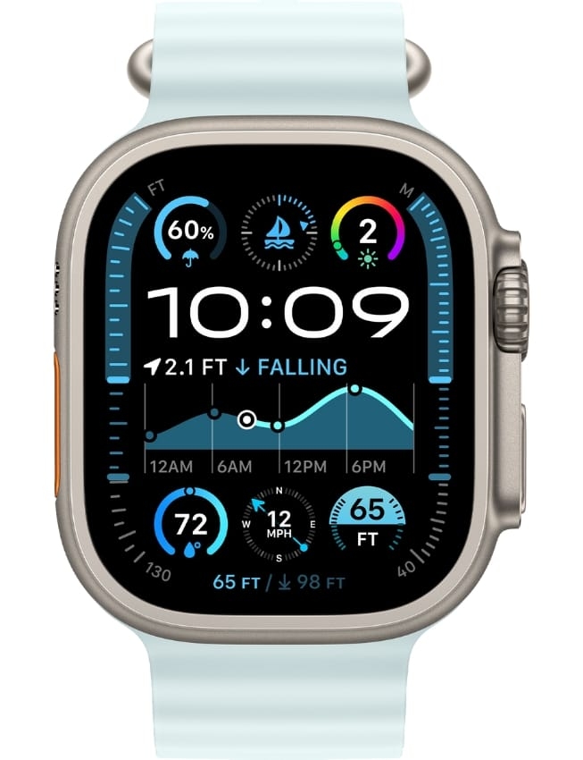 Apple Watch Ultra 2 GPS + LTE 49mm Titanium Case with Ice Blue Ocean Band (MXTF3) 2024
