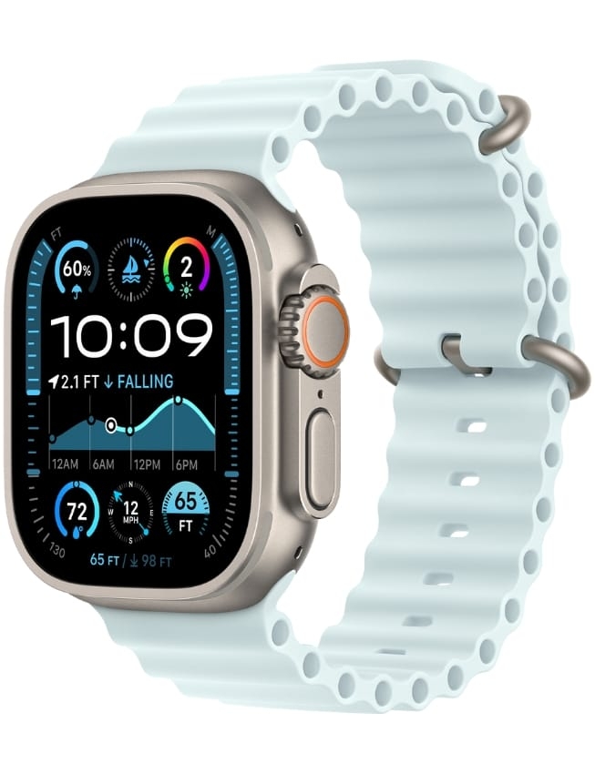 Apple Watch Ultra 2 GPS + LTE 49mm Titanium Case with Ice Blue Ocean Band (MXTF3) 2024