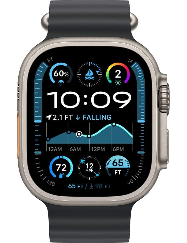 Apple Watch Ultra 2 GPS + LTE 49mm Titanium Case with Black Ocean Band (MXTL3) 2024