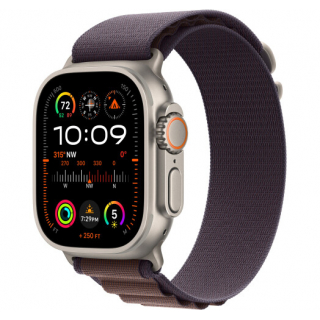 Apple Watch Ultra 2 GPS + LTE 49mm Titanium Case with Indigo Alpine Loop - Large (MREW3) 2023