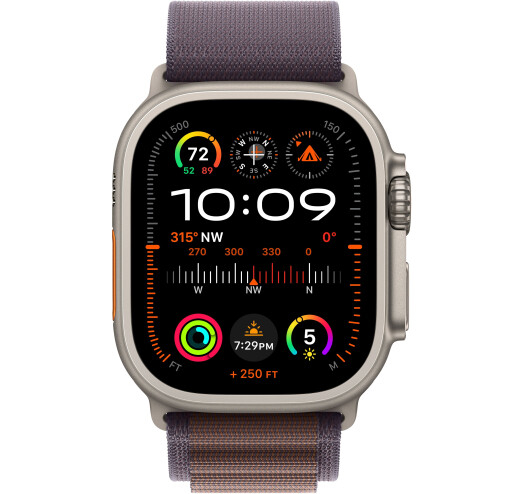 Apple Watch Ultra 2 GPS + LTE 49mm Titanium Case with Indigo Alpine Loop - Small (MRER3) 2023