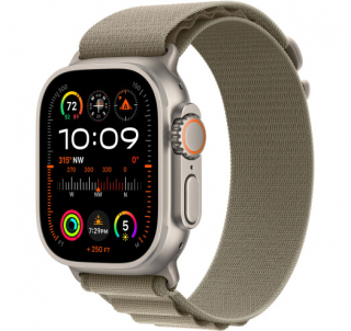 Apple Watch Ultra 2 GPS + LTE 49mm Titanium Case with Olive Alpine Loop - Large (MRF03) 2023