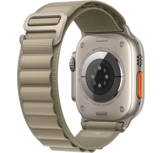 Apple Watch Ultra 2 GPS + LTE 49mm Titanium Case with Olive Alpine Loop - Large (MRF03) 2023