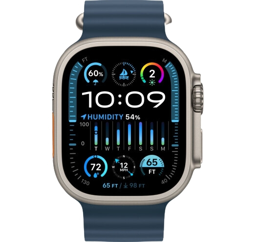 Apple Watch Ultra 2 GPS + LTE 49mm Titanium Case with Blue Ocean Band (MREG3) 2023