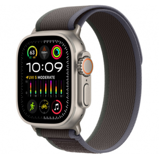 Apple Watch Ultra 2 GPS + LTE 49mm Titanium Case with Blue/Black Trail Loop - M/L (MRF63) 2023