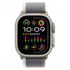 Apple Watch Ultra 2 GPS + LTE 49mm Titanium Case with Green/Grey Trail Loop - M/L (MRF43) 2023