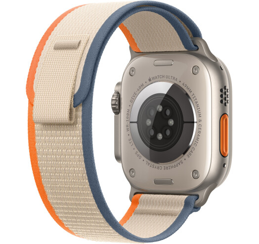 Apple Watch Ultra 2 GPS + LTE 49mm Titanium Case with Orange/Beige Trail Loop - S/M (MRF13) 2023