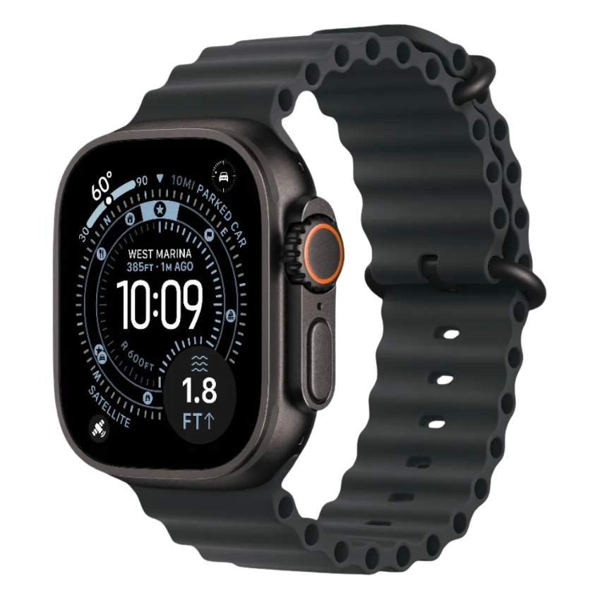 Apple Watch Ultra 3 GPS + LTE 49mm Black Titanium Case with Black Ocean Band (MF0J4)