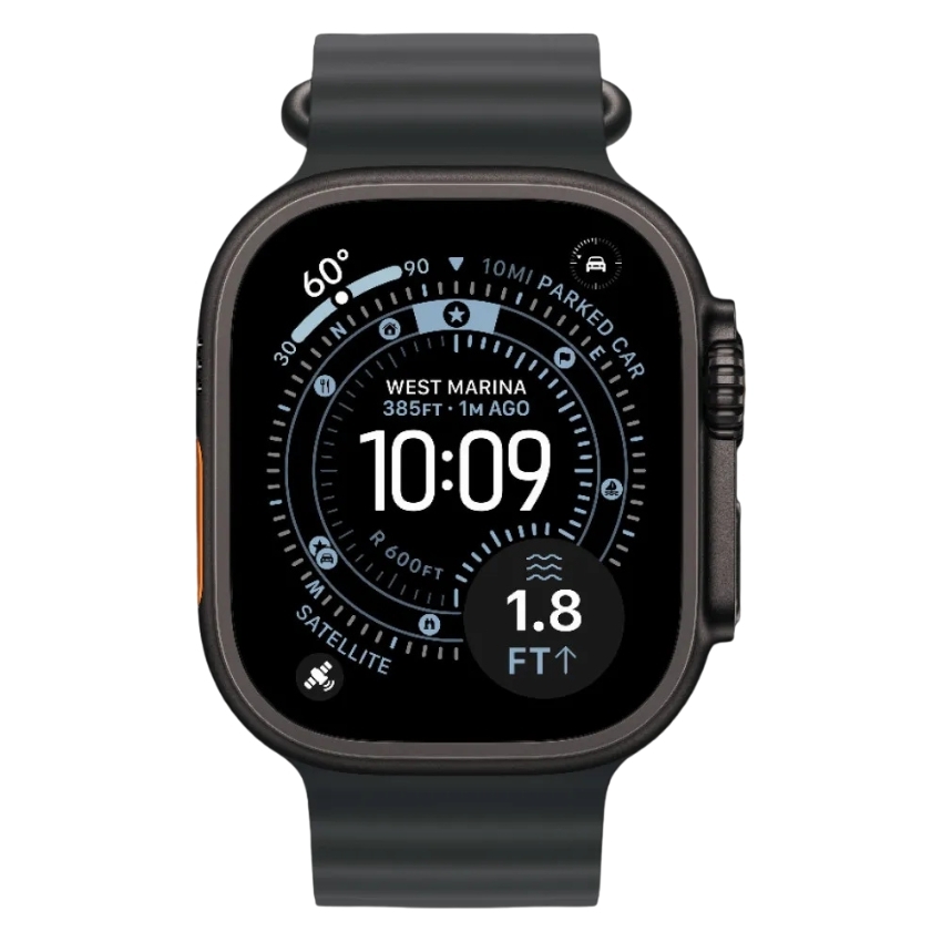Apple Watch Ultra 3 GPS + LTE 49mm Black Titanium Case with Black Ocean Band (MF0J4)