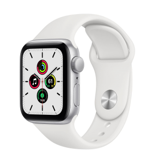 Б/У Apple Watch Series SE 40mm Silver with White Sport Band (MYDM2)