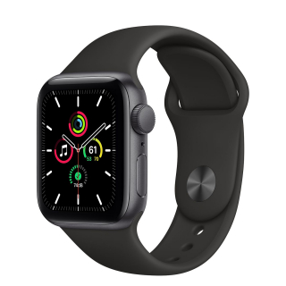 Apple Watch Series SE 40mm Space Gray with Black Sport Band (MYDP2)