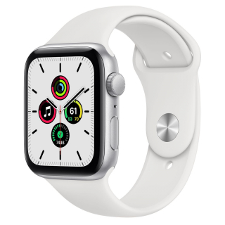 Apple Watch Series SE 44mm Silver with White Sport Band (MYDQ2)