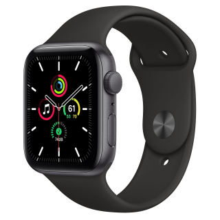 Apple Watch Series SE 44mm Space Gray with Black Sport Band (MYDT2)