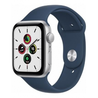 Apple Watch Series SE 44mm Silver with Abyss Blue Sport Band (MKQ43)