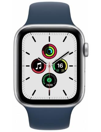 Apple Watch Series SE 44mm Silver with Abyss Blue Sport Band (MKQ43)